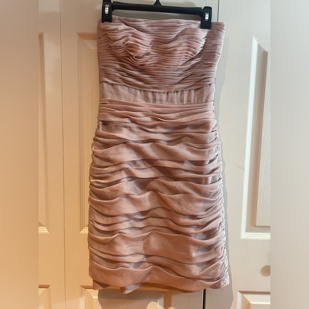 ML Monique Lhuillie Bridesmaids Dress. Dusty Rose Color Size 4 - Picture 3 of 15